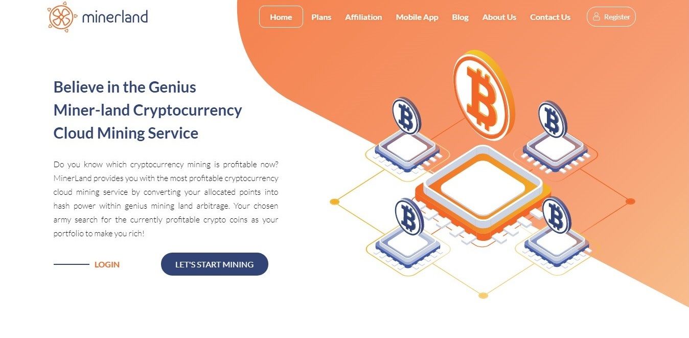 Minerland cryptocurrency cloud mining service