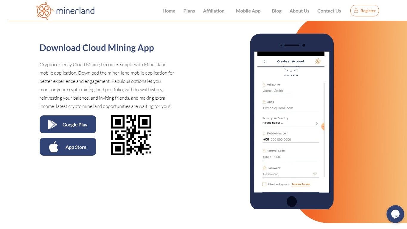 Minerland Mobile app
