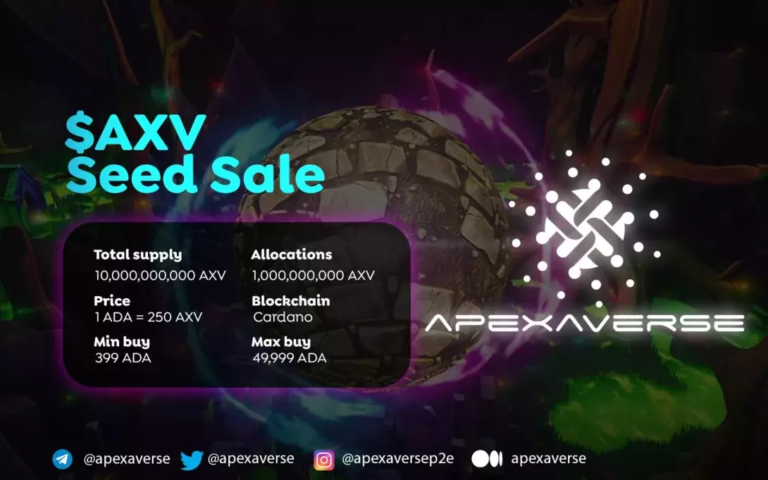 Apexaverse ($AXV) Token Sale goes Live, set to release the game trailer.