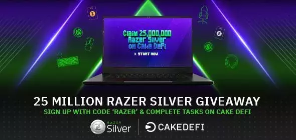 Cake DeFi and Razer Silver Partner Again to Give Away 25 Million Razer Silver