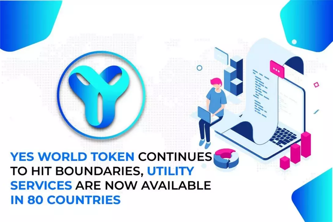 Now Do More with your Crypto, Leading Utility Token YES WORLD Offers Crypto Utilities in 80 Countries Worldwide