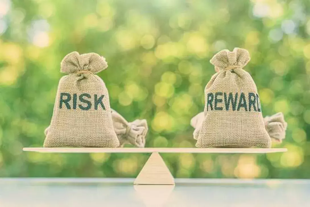 An illustration of risk-reward leverage