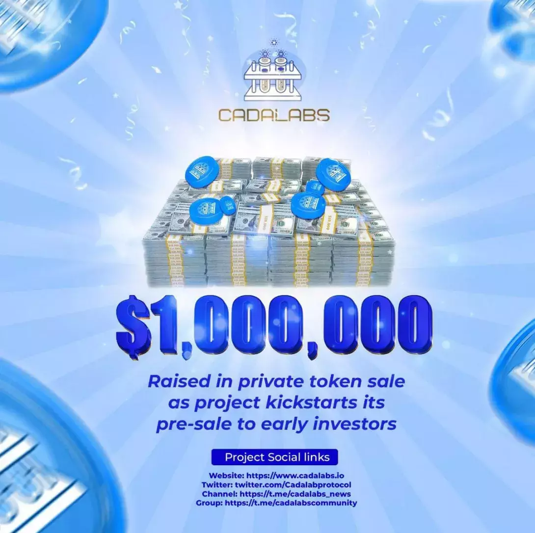 Cadalabs Project Raised $1m in Private Token Sale, as project Kickstarts It’s Pre Sale to Early Investors