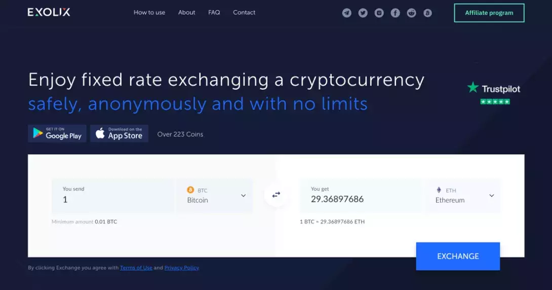 Introducing Exolix: Anonymous Crypto Exchange Platform with Fixed Rate