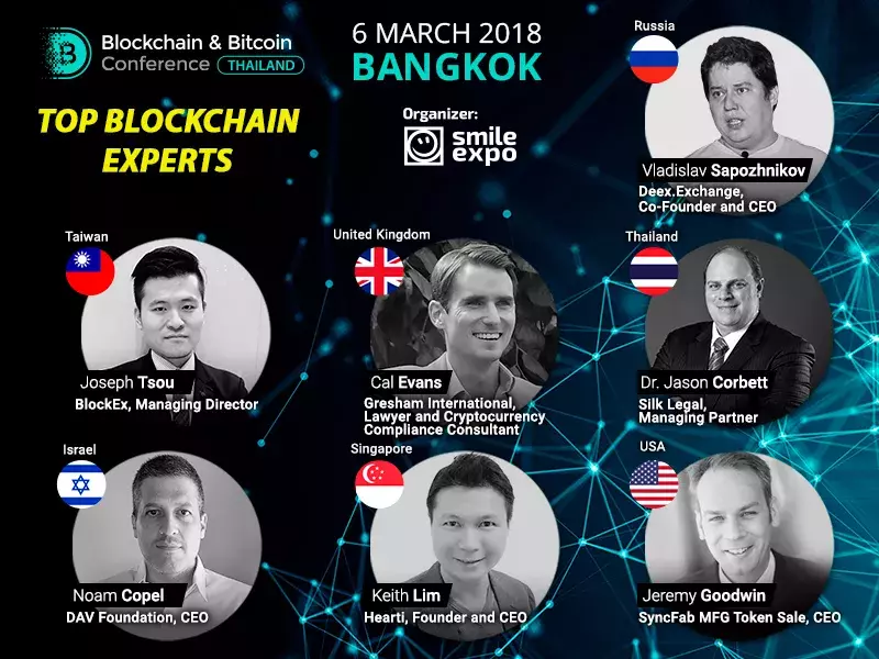 Cryptocurrency investments, blockchain trends and industry development vectors will be discussed at Blockchain &amp; Bitcoin Conference Thailand